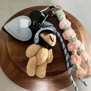 주렁주렁 키링 곰 헬멧 백참 스마트폰 스트랩