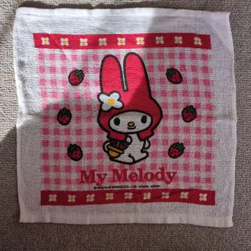 산리오 마이멜로디 딸기 무늬 타월 일본제