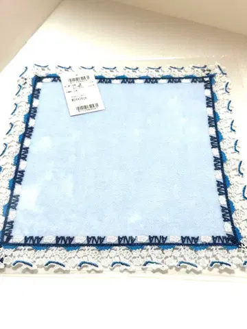 새상품 긴자와 레이스 ANA 콜라보 아쿠아 블루 타월 손수건