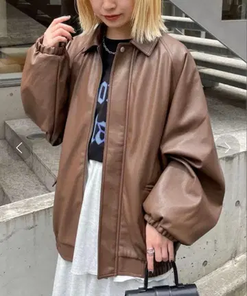 새상품 CIAOPANIC [리바이벌] 오버 사이즈 페이크 가죽 자켓