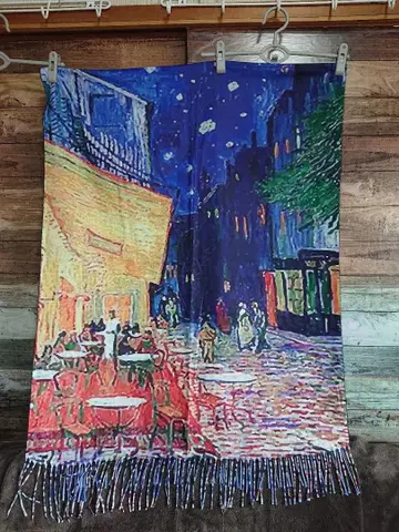 대형 스톨 [ 고흐 / 밤의 카페 테라스 ] 머플러/스카프/숄