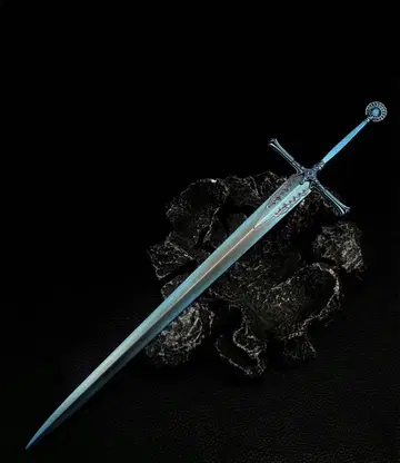 엘든 링 카리아의 기사 검 (칼집 없음) 파란색 버전 금속제 약 30cm
