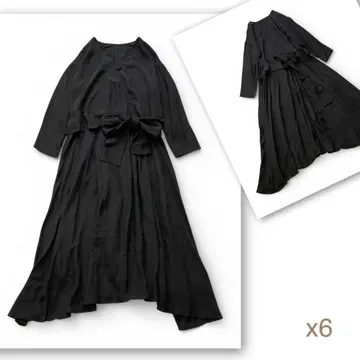 하우스 오브 로터스 실크 터치 카슈쿨 원피스 블랙 사이즈M 리본