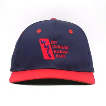 WMTS 기업 웨스트 미시건 2톤 자수 캡 네이비 레드