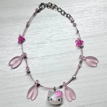 산리오 헬로키티 벚꽃 팔찌 키티레트 헤이세이 레트로