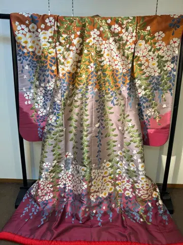 이로 우치카케 동백꽃 등꽃꽃 미봉 그라데이션