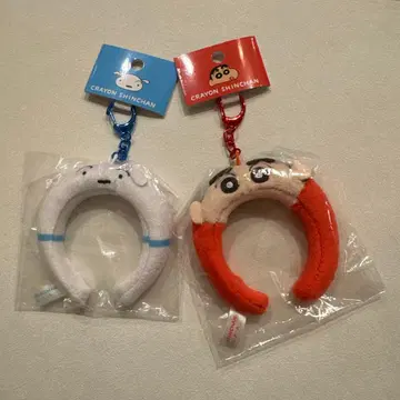 새상품 짱구는 못말려(크레용 신짱) 머리띠 키링 짱구 시로 2개