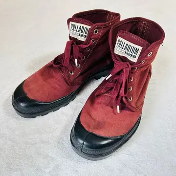 PALLADIUM 프랑스군 빈티지 부츠 버건디 80-90s