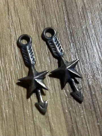 SAAD 실버925 스타 애로우 펜던트 2개 세트