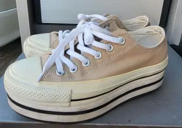 가격 인하 컨버스 converse 로우컷 청키 라인 베이지 24.5