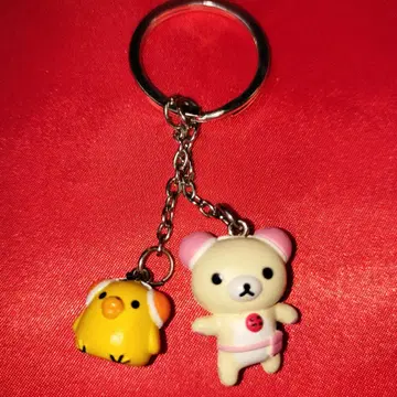 코리락쿠마 & 키이로이토리 헤드폰 키링 미사용 그 1 레어