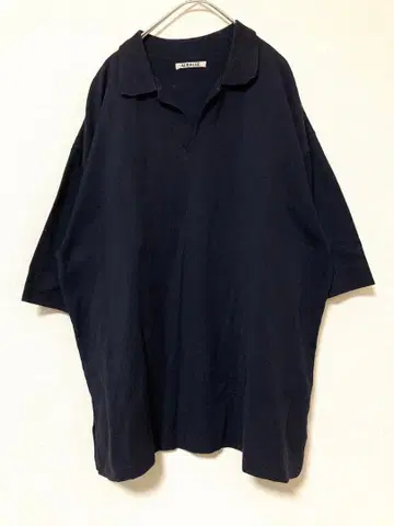 오라리 AURALEE 스키퍼 피케 셔츠 반팔 남성용 네이비 4