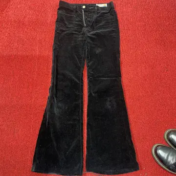Wrangler 블랙 플레어 벨로아 팬츠 27인치