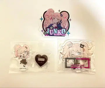 단간론파 에노시마 준코 아크릴 스탠드 핀 배지 클리어 카드 세트 총 5점