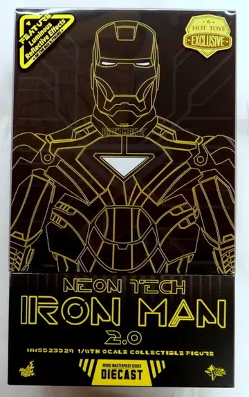 핫토이 무비 마스터피스 다이캐스트 네온 테크 아이언맨 2.0 MMS523