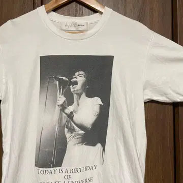 KENJI KUBO 비욕 사진 T셔츠 M 화이트