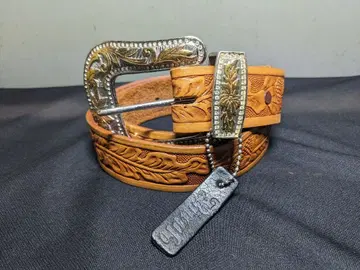 웨스턴 벨트 가죽 카빙 장식 (남녀 공용)