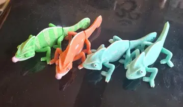 카멜레온 피규어 4개 세트