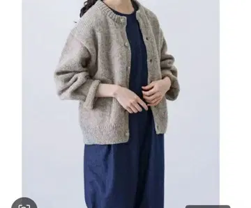 kagure 페루 크루넥 가디건