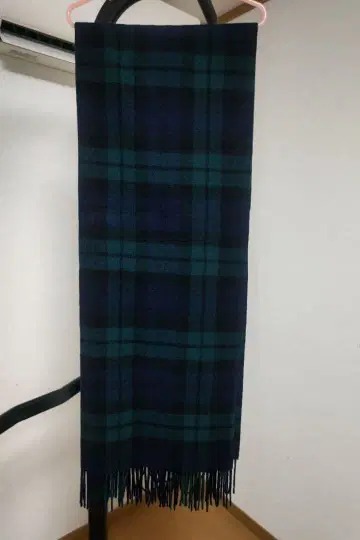 존스톤즈 캐시미어 대형 머플러 블랙워치