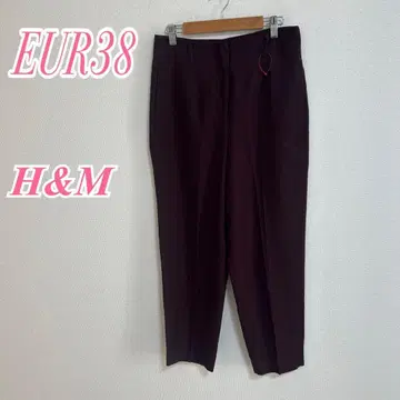 H&M 퍼플 캐주얼 팬츠 EUR38 깔끔한 오피스 캐주얼
