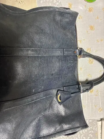 aniary 아니아리 앤티크 소가죽 네이비 비즈니스 백 약 41cm