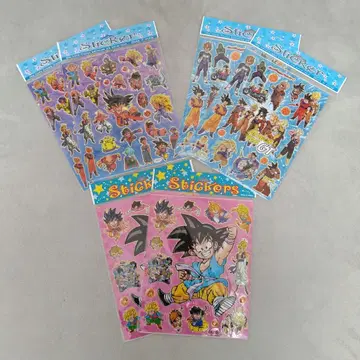 쇼와 레트로 드래곤볼 스티커 씰 당시물 3종 x 2세트