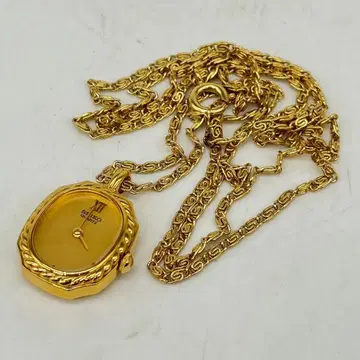 SEIKO 쿼츠 회중시계 골드 펜던트 워치 (작동 불가)