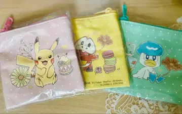 포켓몬 파우치 컬렉션 피카츄 뜨아거(호게타) 꾸왁스 파우치 3종 세트