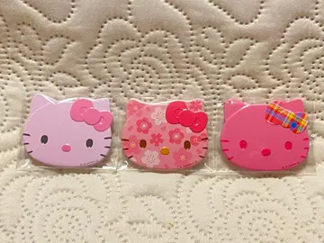 헬로키티 페이스 캔뱃지 파스텔 핑크 벚꽃 핑크