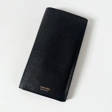 톰포드 이단 접이식 장지갑 로고 가죽 블랙 이탈리아제 남성용