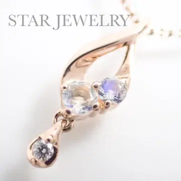 스타 주얼리 K10PG 블루문스톤 다이아 목걸이