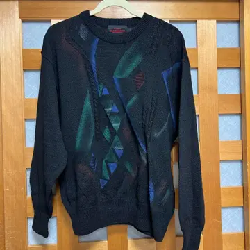 남성용 니트 스웨터 블랙 Mr.JUNKO