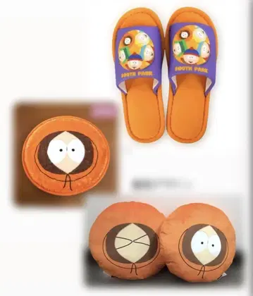 South Park Kenny 슬리퍼와 쿠션과 러그 매트 3점