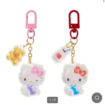 익명 ) 헬로키티 키링 2개 세트 커플 아크릴 키링 통통한