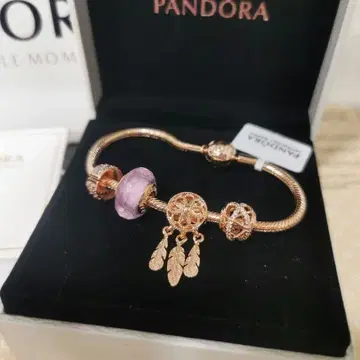 Pandora 로즈 골드 드림캐처 팔찌 세트