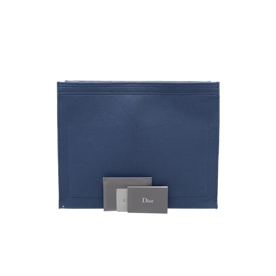 迪奥 Book Tote 迪奥 Oblique 刺绣手提包 大号 米白/蓝色