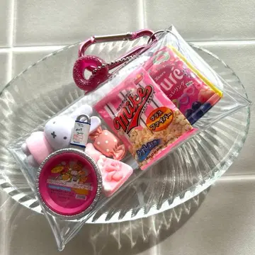 가챠 파우치 핑크 간식 팝콘 구미 미피