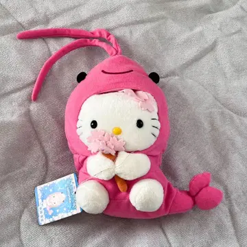 헬로키티 시즈오카 한정판 벚꽃 새우 봉제 인형 산리오 레트로 2003년