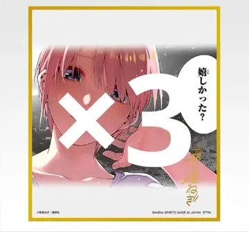 5등분의 신부 제일복권 클리어 색지 라스트 원 3장 세트 이치카