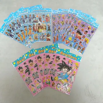 쇼와 레트로 드래곤볼 스티커 씰 당시물 3종 x 5세트