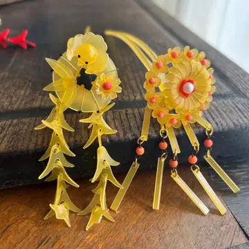 쇼와 40년대 귀여운 헤어콤 복량작 등 2개!