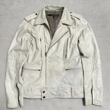 천연 가죽 양가죽 SCHLUSSEL 더블 라이더 자켓 R-8644