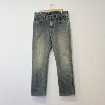 랭글러 남성용 데님 청바지 스트레이트 빈티지 34 팬츠