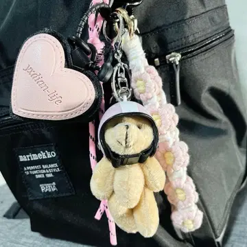 주렁주렁 키링 곰 헬멧 백참 스마트폰 스트랩