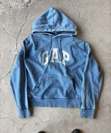 00s y2k 그런지 올드 갭 GAP 블루 후드티