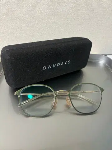 OWNDAYS 그린 라운드 안경 도수 있음