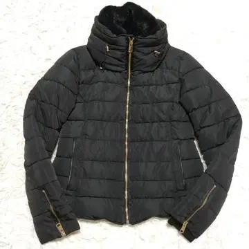 ZARA 자라 다운 자켓 블랙 금 퍼 지퍼