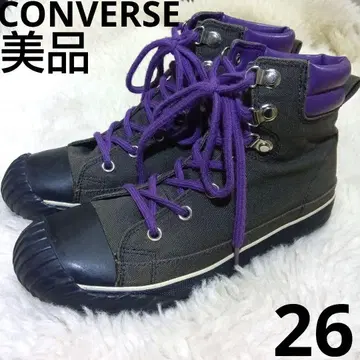 새상품급 컨버스 하이컷 그레이 퍼플 통굽 26