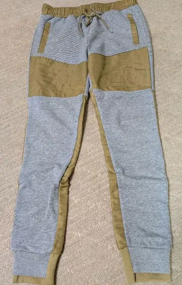 MMMM 백 셔링 조거 팬츠 M 그레이&베이지